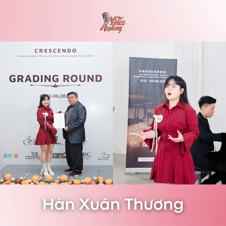 Sự tỏa sáng của tài năng trẻ: Học viên Voice Academy tại Liên Hoan Âm Nhạc Quốc Tế Crescendo 2024