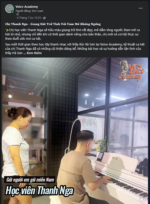 Học Viên Thanh Nga – Hành Trình Đến Với Đam Mê Ca Hát Trữ Tình Tại Voice Academy