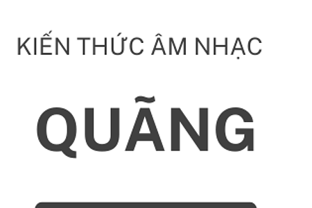Khái niệm quãng trong âm nhạc