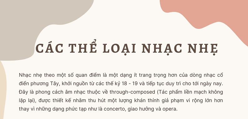 Các thể loại nhạc nhẹ