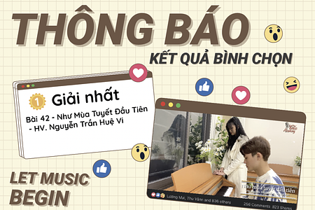 THÔNG BÁO KẾT QUẢ CUỘC THI LET MUSIC BEGINS