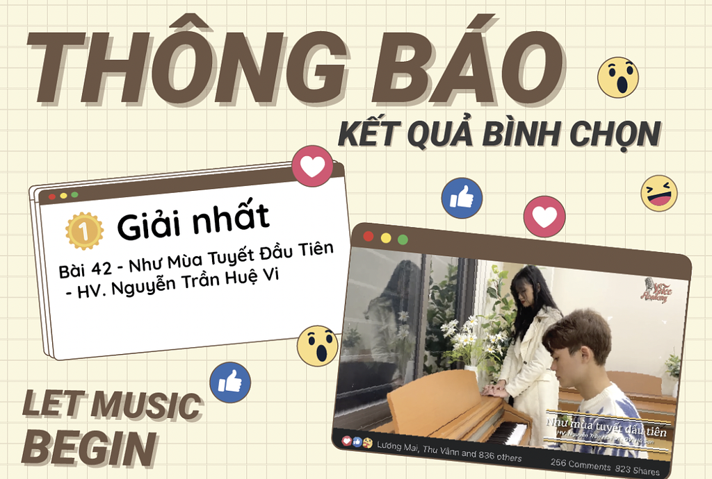 THÔNG BÁO KẾT QUẢ CUỘC THI LET MUSIC BEGINS