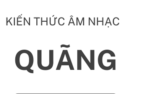 Khái niệm quãng trong âm nhạc