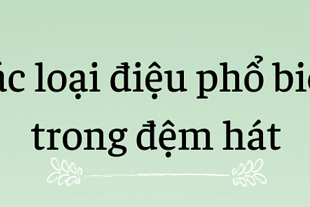 Các loại điệu phổ biến trong đệm hát