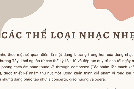 Các thể loại nhạc nhẹ