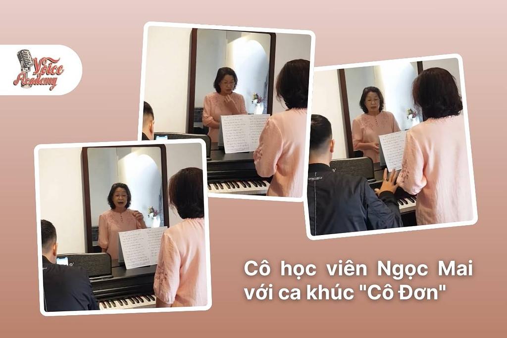 Luyện giọng cùng cô Ngọc Mai – học viên lớn tuổi tại Voice Academy